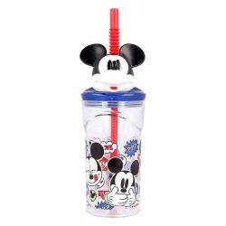 Bicchiere Mickey con cannuccia 3D