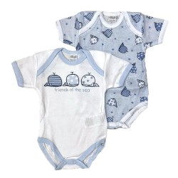 AF 5259 Body mezza manica azzurro 2 pezzi