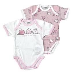 AF 5259 Body mezza manica rosa 2 pezzi