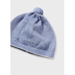 1505 Completo ghettina e cappello tricot azzurro