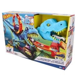 Hot wheels City pista sfreccia sul T-rex