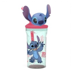 Bicchiere con cannuccia Stitch