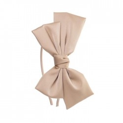0413 Cerchietta con fiocco largo beige