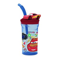 Bicchiere con Cannuccia Cars