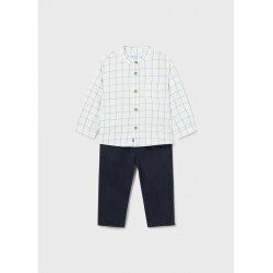 2545.77 Completo pantalone e camicia manica lunga marino