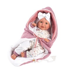 Reborn Morbido Heidi con Scialle Rosa 42cm