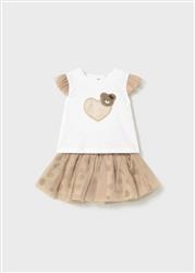 1874.39 Completo gonna tulle tapioca