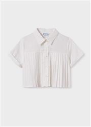 6144.25 Blusa plissettata ecru