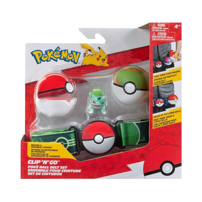 Pokemon Clip N Go Set Cintuta e Pokeball Bulbasaur