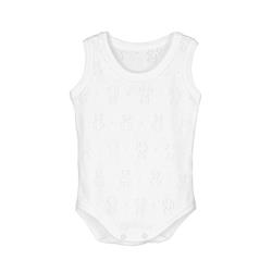 01777 Body traforato spallina bianco