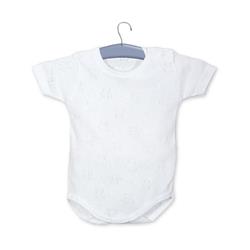 19007 Body traforato mezza manica bianco