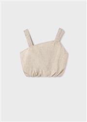 6043.15 Top fiocco asimmetrico lino