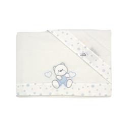 PAR125C Lenzuolino Simpatico 3 pezzi carrozzina bianco cielo