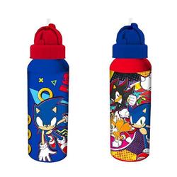 Borraccia Sonic alluminio con cannuccia 550ml assortite