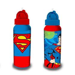 Borraccia Superman alluminio con cannuccia 550ml assortite
