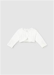307.77 Cardigan corto maglia basico ecru