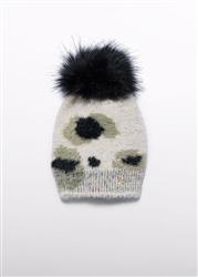 5963.01 Cappello tricot jacquard pelo mazapan