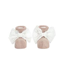 2935-4-544 Babbucce pizzo rosa antico