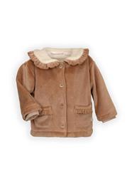 1034-349 Giacca curderoy collo teddy tea camel