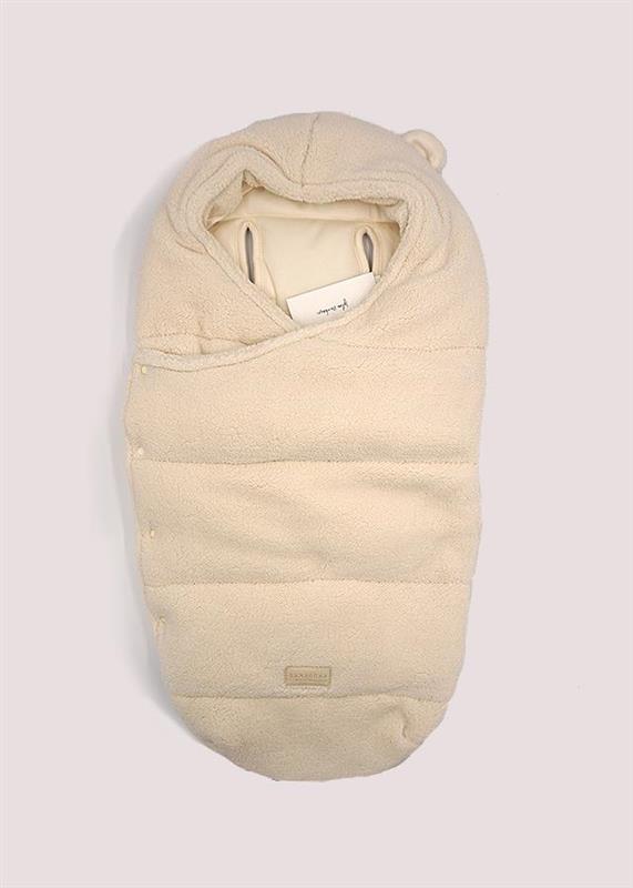 1093-345 Sacco invernale teddy carrozzina/ovetto warm white