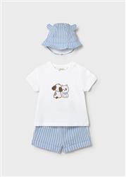 1276.38 Completo pantalone corto e cappello cielo
