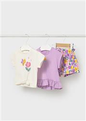 1206.46 Completo short 3 pezzi lilac