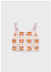 3029.67 Top crochet bianco osso