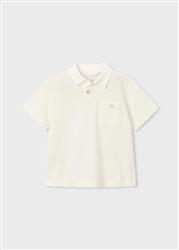 3105.33 Polo manica corta struttura panna