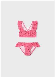 3734.43 Bikini stampato strutturato geranio