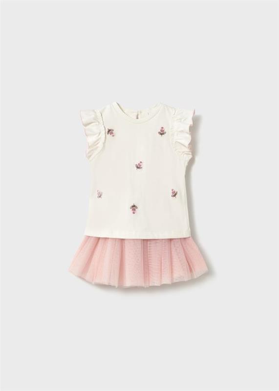 1933.46 Completo gonna tulle peonia
