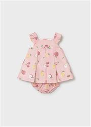 1809.16 Vestito lino stampato rosa
