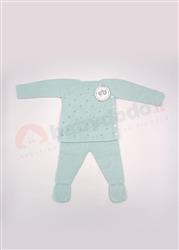 2905 Completo lungo 2 pezzi verde acqua