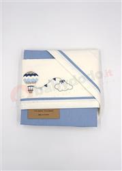 Balloon Set Lenzuola Carrozzina panna avio 90x120 3 pezzi