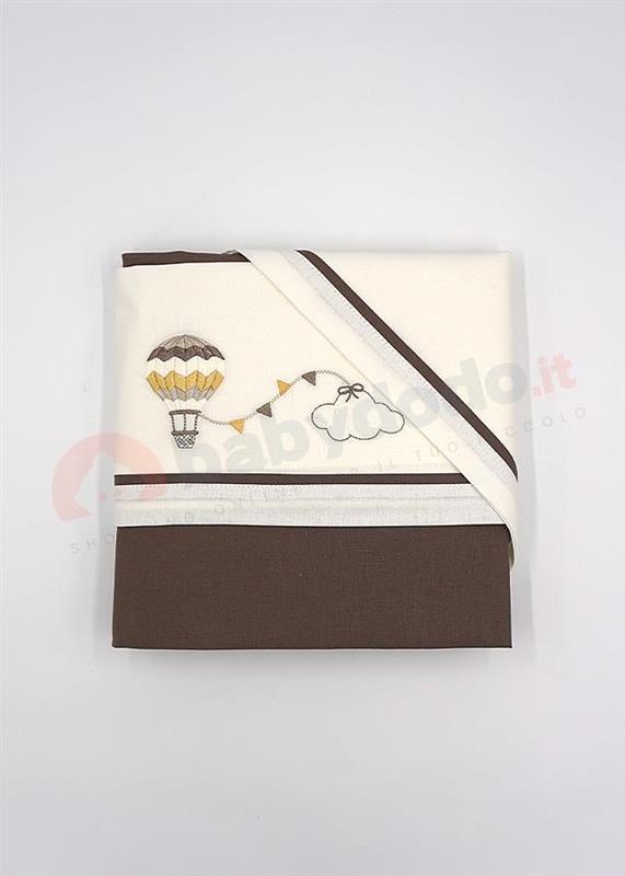 Balloon Set Lenzuola Carrozzina panna moka 90x120 3 pezzi
