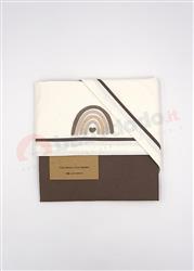 Rainbow Set Lenzuola Carrozzina panna moka 90x120 3 pezzi