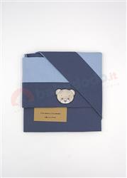 Teddy Set Lenzuola Carrozzina panna avio 90x120 3 pezzi