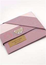 Teddy Set Lenzuola Carrozzina panna rosa 90x120 3 pezzi