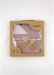 Teddy Set Lenzuola Carrozzina panna rosa 90x120 3 pezzi
