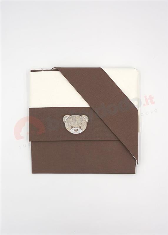 Teddy Set Lenzuola Carrozzina panna moka 90x120 3 pezzi