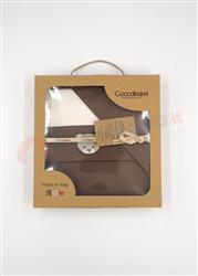 Teddy Set Lenzuola Carrozzina panna moka 90x120 3 pezzi