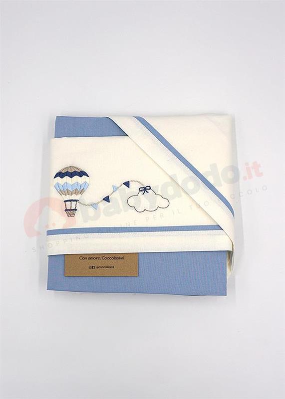 Balloon Set Lenzuola Lettino panna avio 120x180 3 pezzi