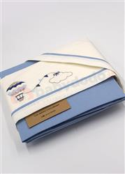 Balloon Set Lenzuola Lettino panna avio 120x180 3 pezzi