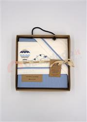 Balloon Set Lenzuola Lettino panna avio 120x180 3 pezzi