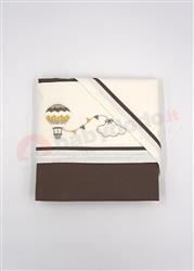 Balloon Set Lenzuola Lettino panna moka 120x180 3 pezzi