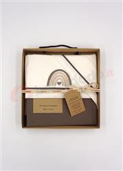 Rainbow Set Lenzuola Lettino panna moka 120x180 3 pezzi