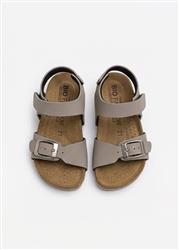 122 Sandali con velcro taupe