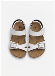 122 Sandali con velcro sky bianco